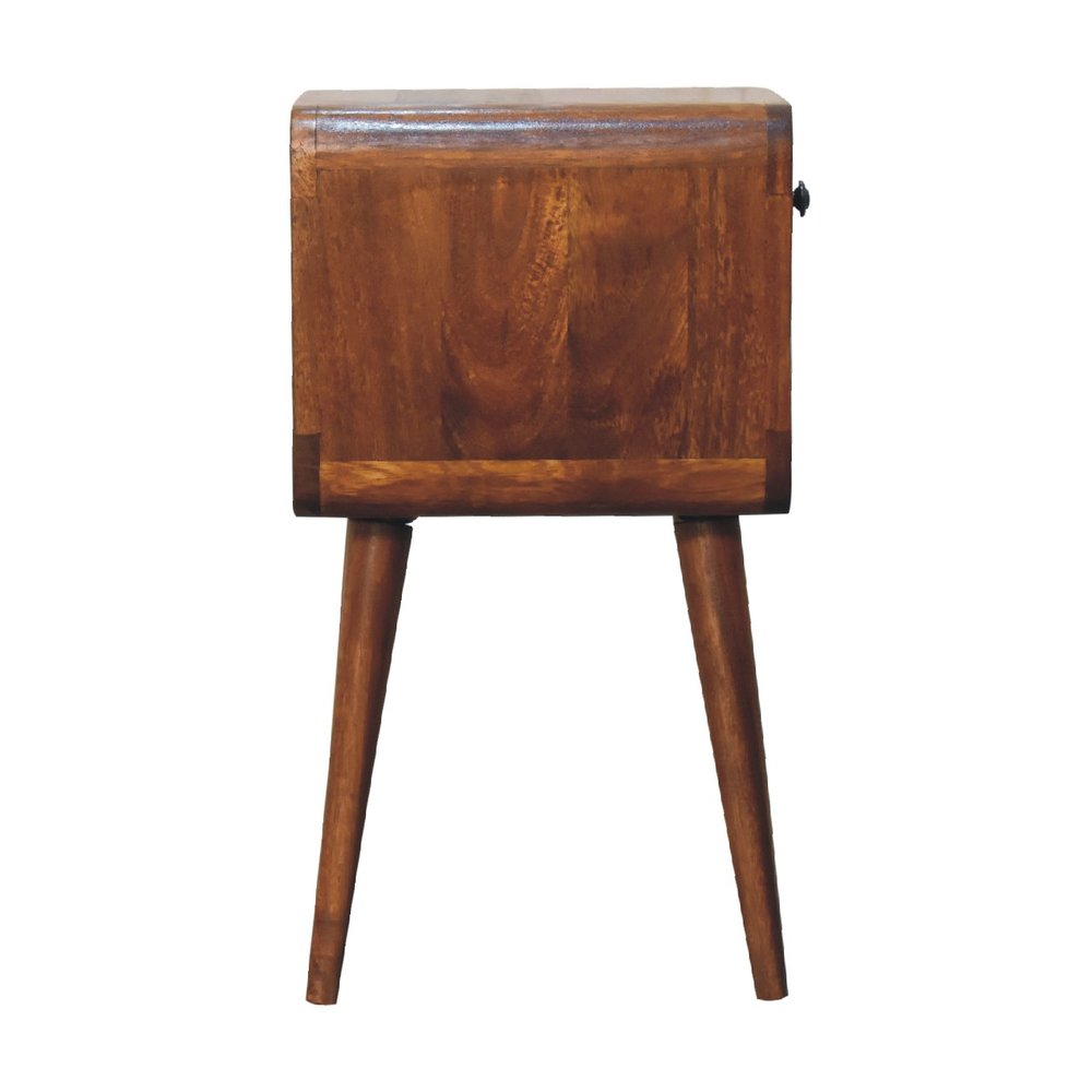 22" Chestnut Solid Wood One Drawer Nightstand