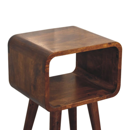 20" Chestnut Solid Wood Open Nightstand