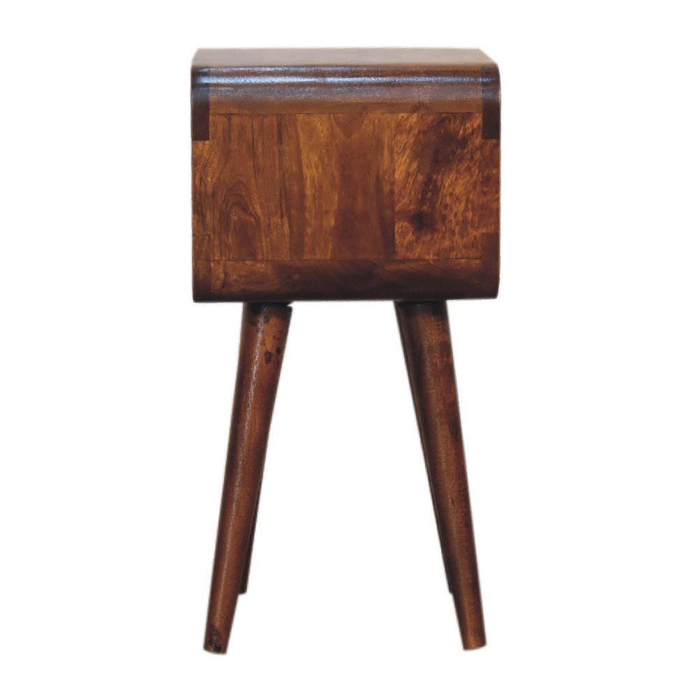 20" Chestnut Solid Wood Open Nightstand