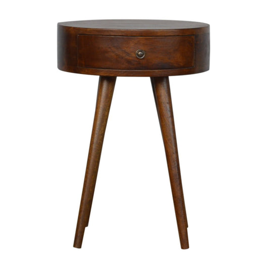 22" Chestnut Solid Wood One Drawer Nightstand
