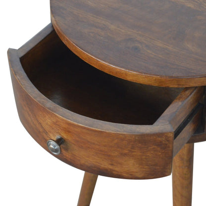 22" Chestnut Solid Wood One Drawer Nightstand