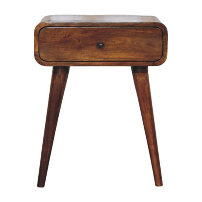 22" Chestnut Solid Wood One Drawer Nightstand