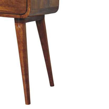 22" Chestnut Solid Wood One Drawer Nightstand