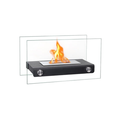 14" Black And Silver Metal BioEthanol Portable Firepit
