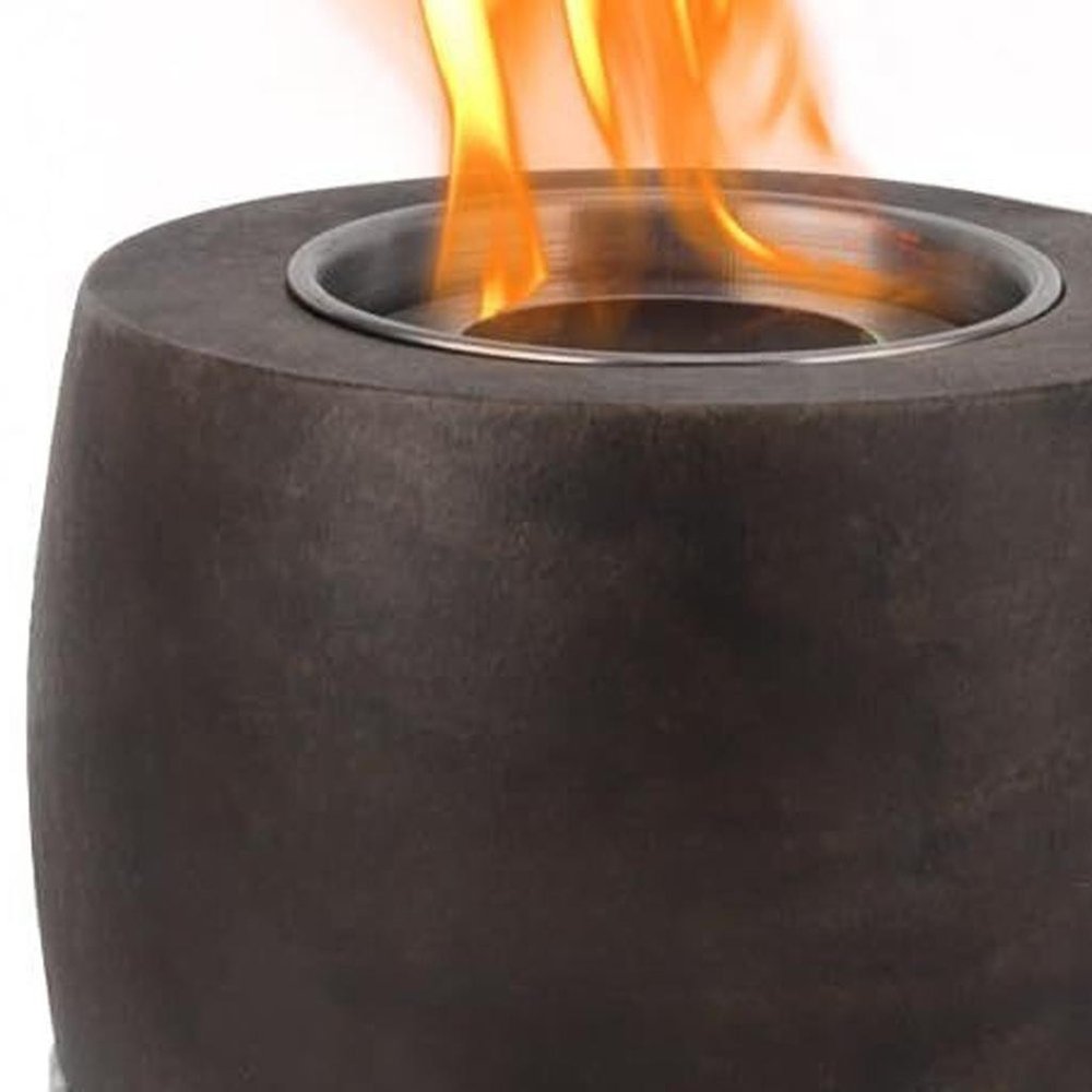 5" Black And White Bioethanol Portable Tabletop Firepit