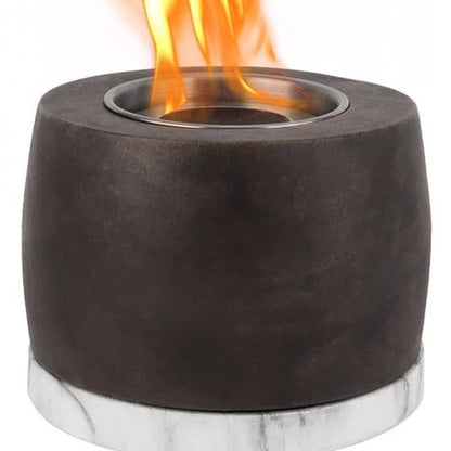 5" Black And White Bioethanol Portable Tabletop Firepit