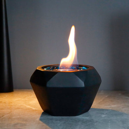 6" Black Magnesium Oxide BioEthanol Portable Firepit