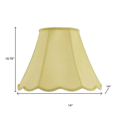 Champagne Gold Linen Piped Bell Lamp Shade