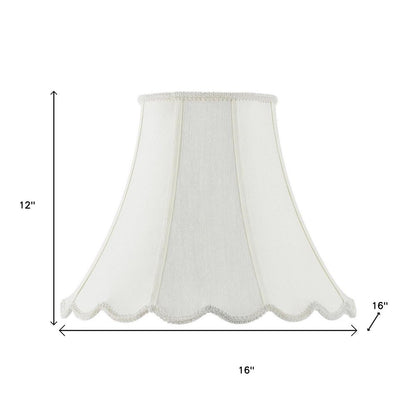 Eggshell Linen Piped Bell Lamp Shade