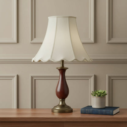 Eggshell Linen Piped Bell Lamp Shade