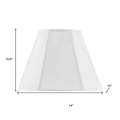 White Linen Piped Empire Lamp Shade