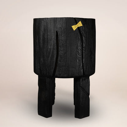 Black Wood Pot Planter