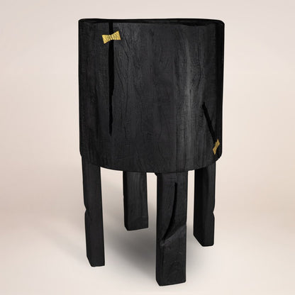 Black Wood Pot Planter