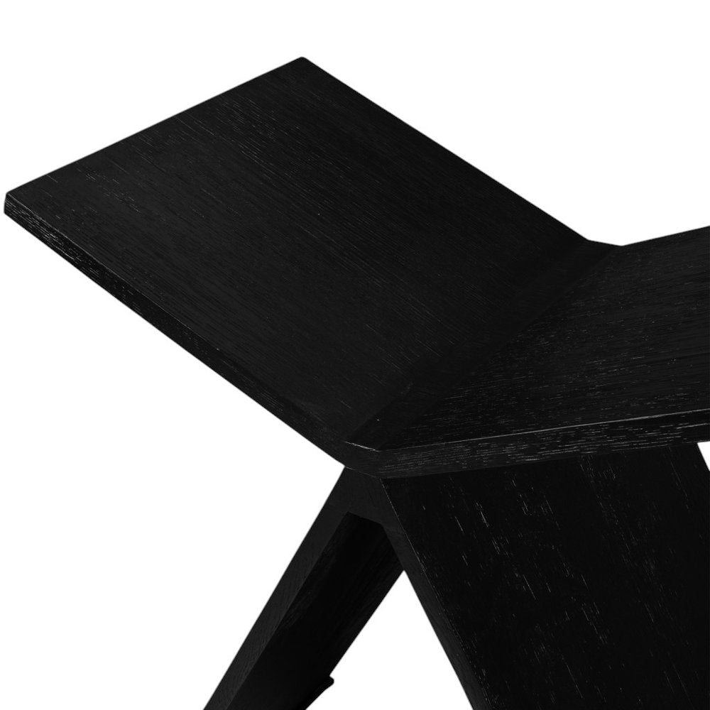 41" Black Wood One Tier Bookcase