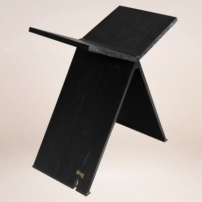 41" Black Wood One Tier Bookcase