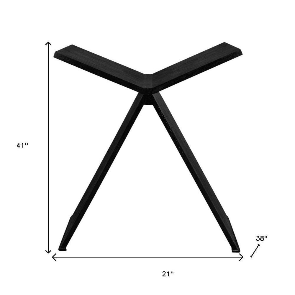 41" Black Wood One Tier Bookcase