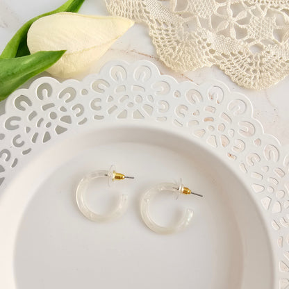 Cam Mini Hoops - Opalite
