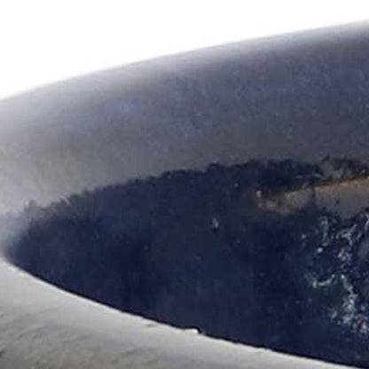 15" X 19" Dark Blue Ceramic Round Pot Planter