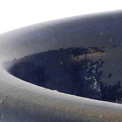 15" X 19" Dark Blue Ceramic Round Pot Planter