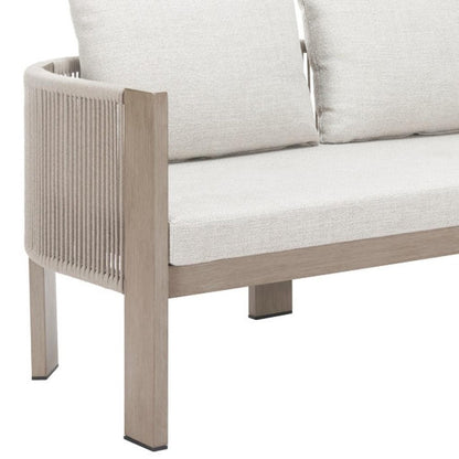 59" Beige Polypropylene Sofa