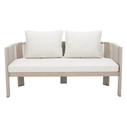 59" Beige Polypropylene Sofa