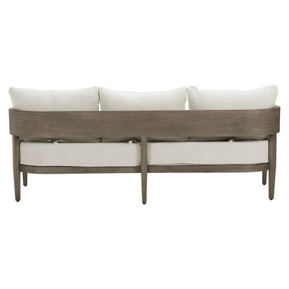 78" Beige Polypropylene Aluminum Sofa