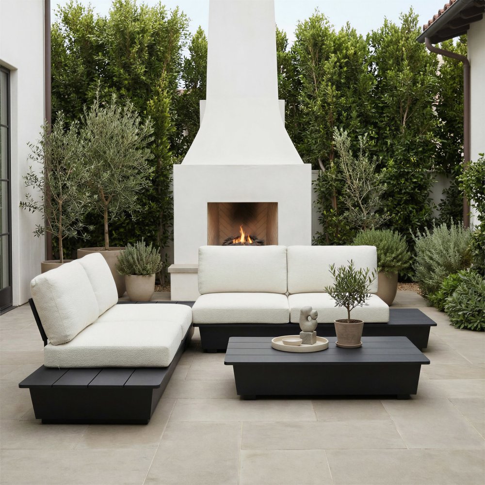 79" Beige Polypropylene Sofa