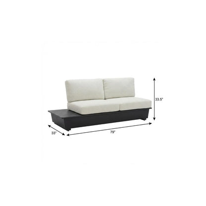 79" Beige Polypropylene Sofa