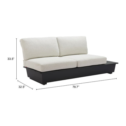 79" Beige Polypropylene Sofa