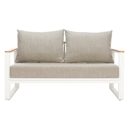 56" Taupe Polypropylene Sofa