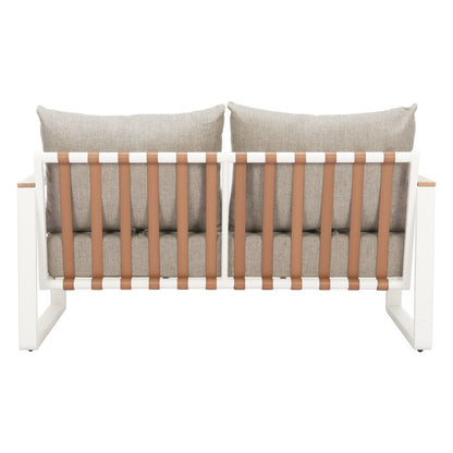 56" Taupe Polypropylene Sofa