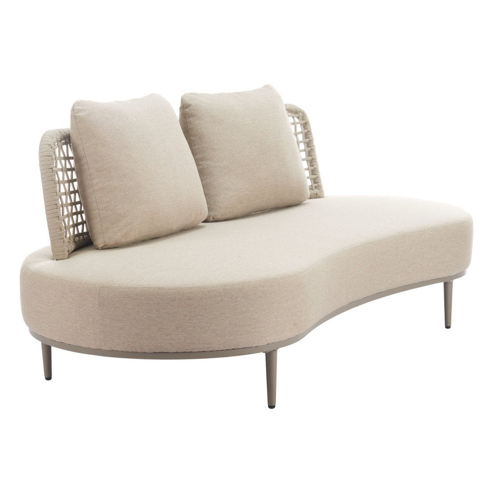 75" Beige Fabric Sofa