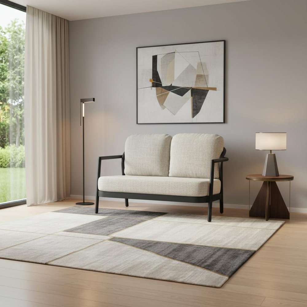 50" Beige Polypropylene Sofa