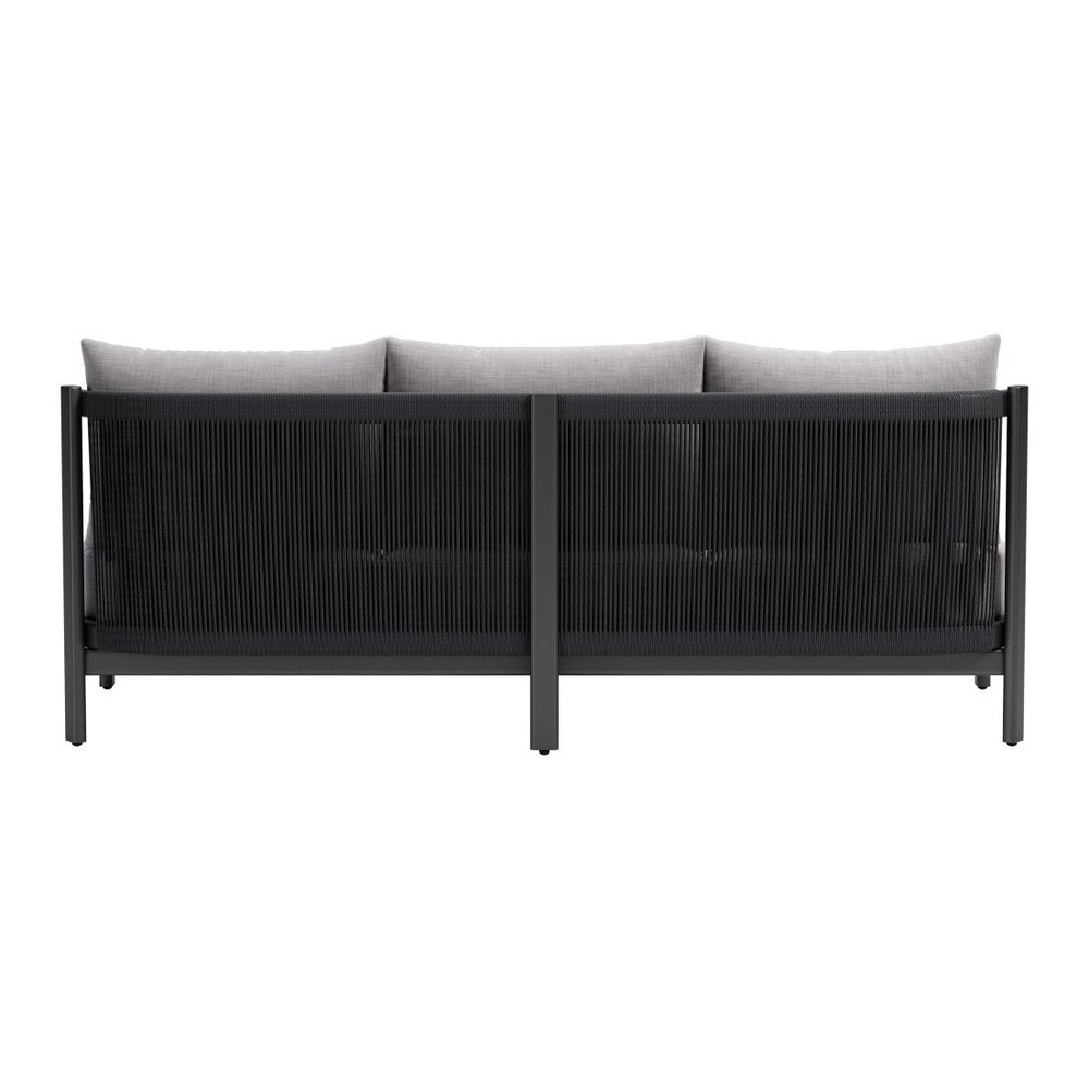 78" Gray Polypropylene Sofa