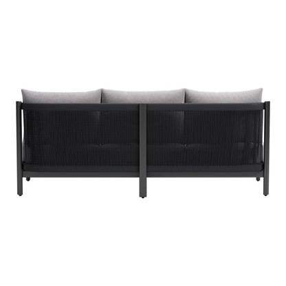 78" Gray Polypropylene Sofa