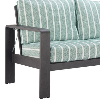 83" Green Polypropylene Sofa