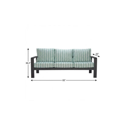 83" Green Polypropylene Sofa