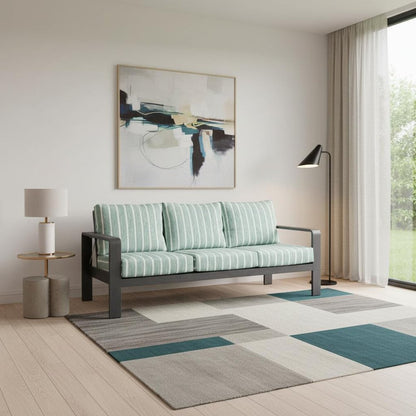 83" Green Polypropylene Sofa
