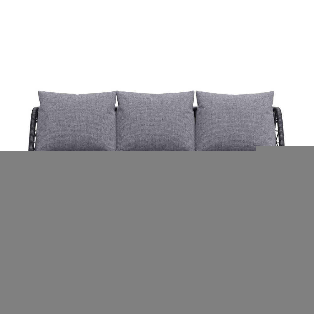 76" Gray Polypropylene Sofa