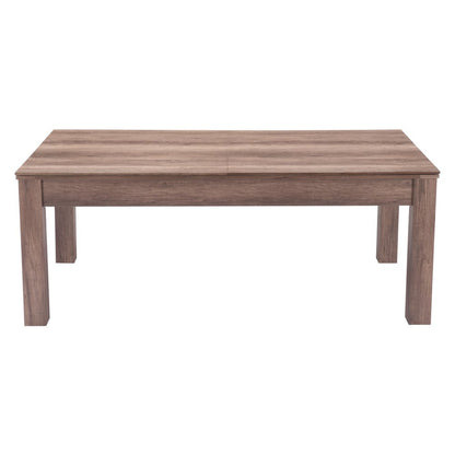 85" Brown Convertible Game And Dining Table