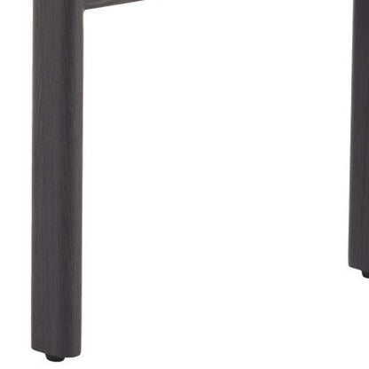 Beige and Black Olefin Open Back Dining Side Chair