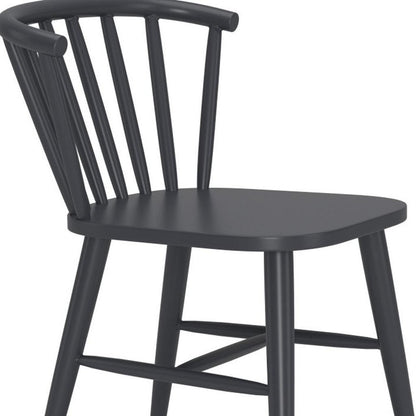 Black Aluminum Slat Back Dining Side Chair