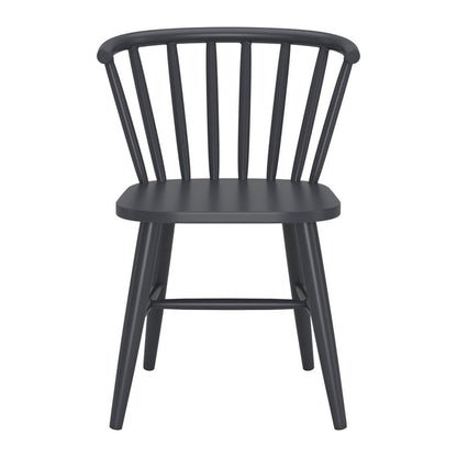Black Aluminum Slat Back Dining Side Chair