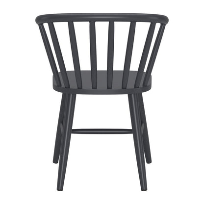 Black Aluminum Slat Back Dining Side Chair