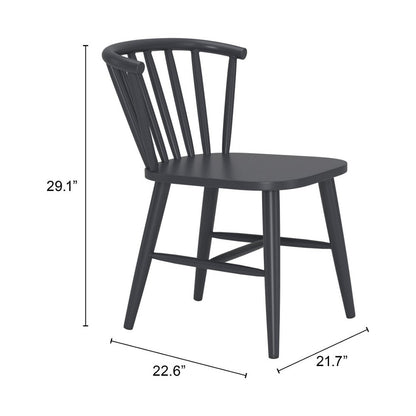 Black Aluminum Slat Back Dining Side Chair