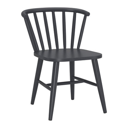 Black Aluminum Slat Back Dining Side Chair