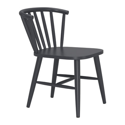 Black Aluminum Slat Back Dining Side Chair