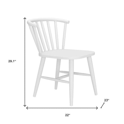 White Aluminum Slat Back Dining Side Chair