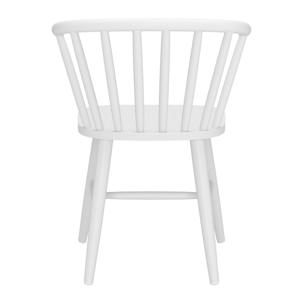 White Aluminum Slat Back Dining Side Chair