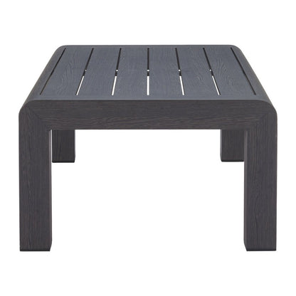 48" Black Aluminum Outdoor Coffee Table